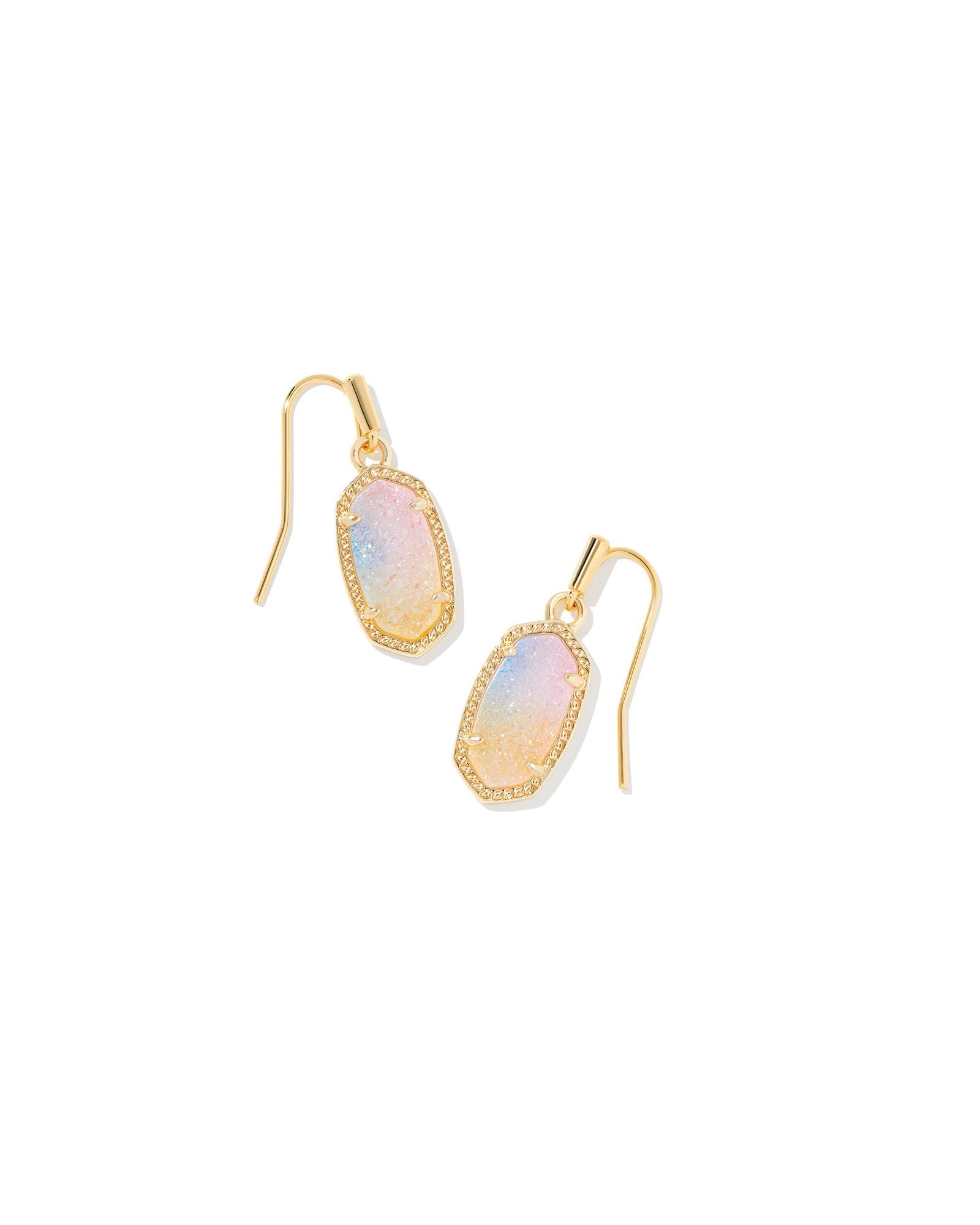 Kendra Scott Lee Pink Watercolor Drusy Earrings