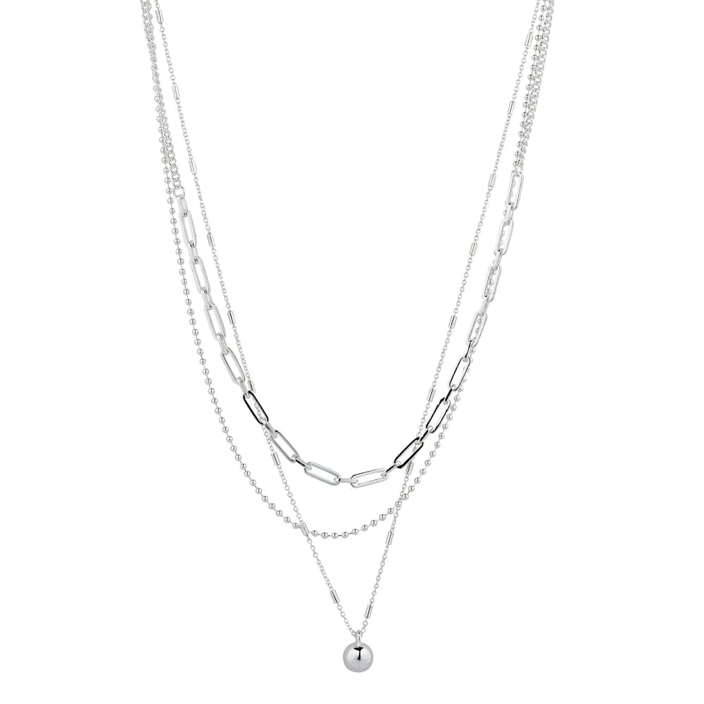 KNIGHT & DAY - Silver Plated Layered Necklace