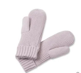 LEMON MICHIGAN RIBBED LINED MITTENS