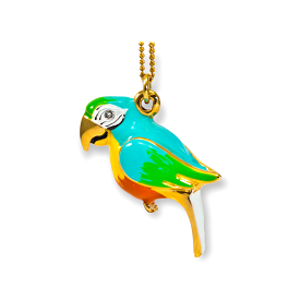 LIGHT BLUE PARROT  NECKLACE