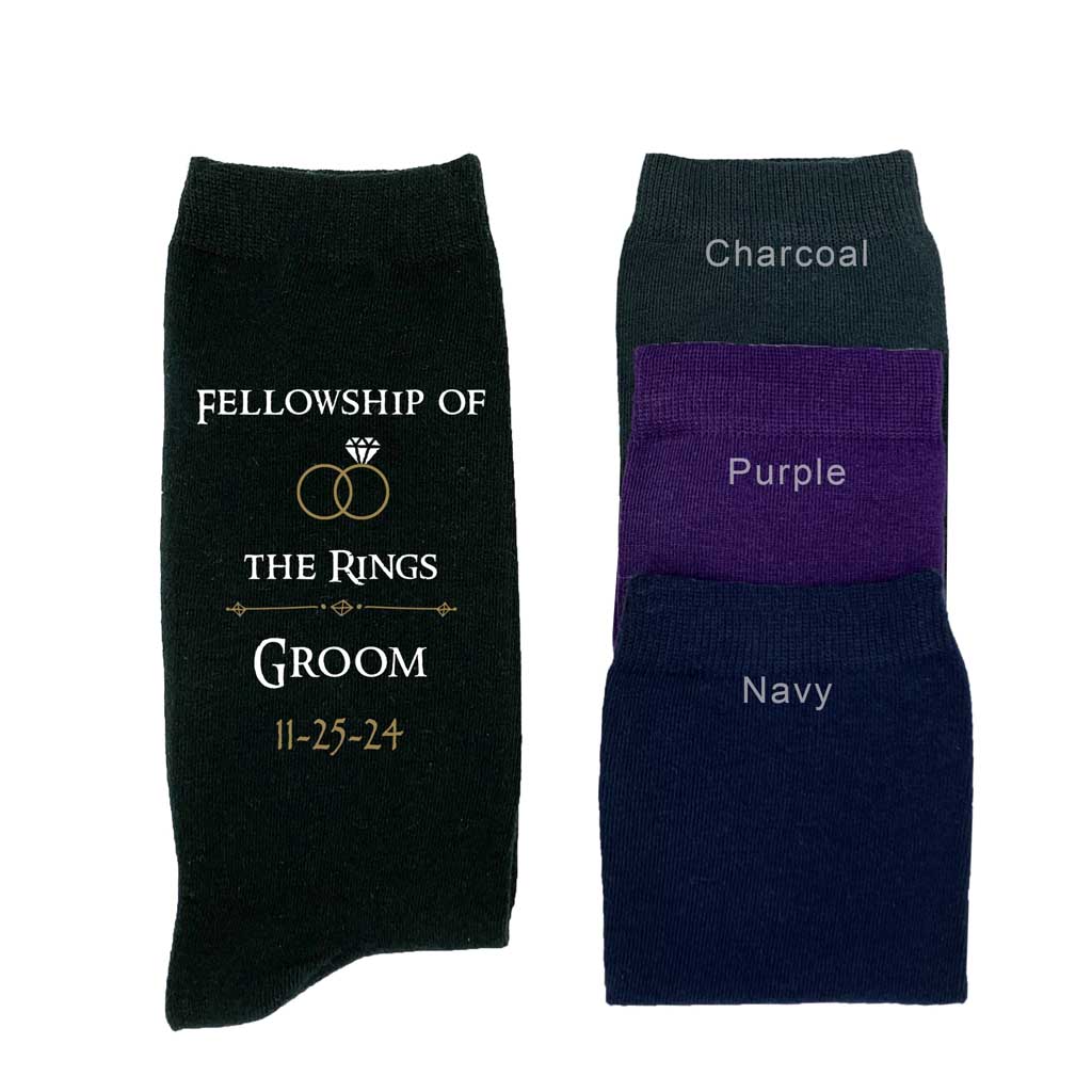 Lord of the Rings Inspired Socks for the Wedding Party