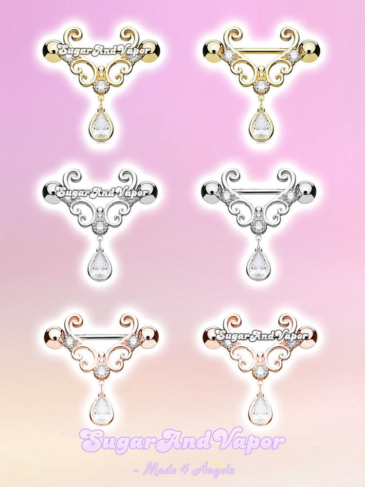 Maia Butterfly Nipple Rings Set