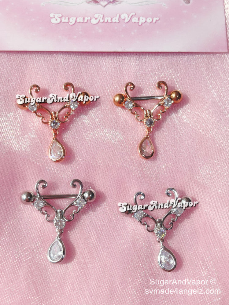 Maia Butterfly Nipple Rings Set