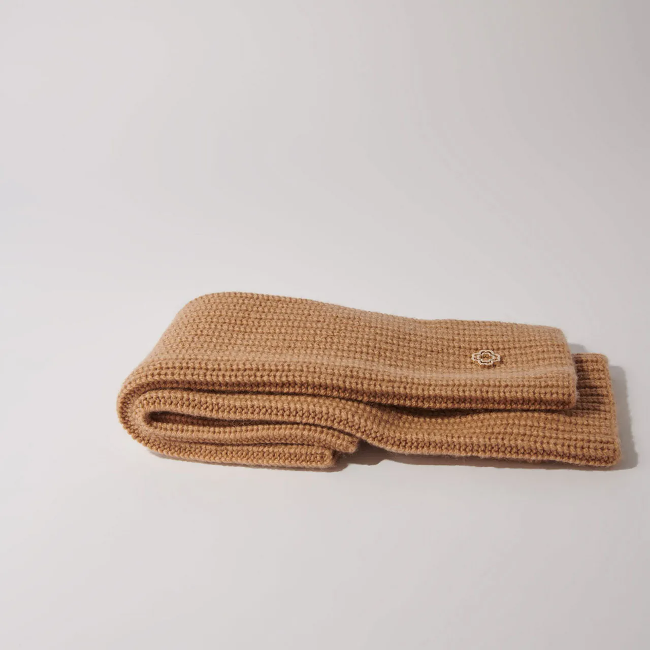 MAJE Long Wool Mittens - CAMEL