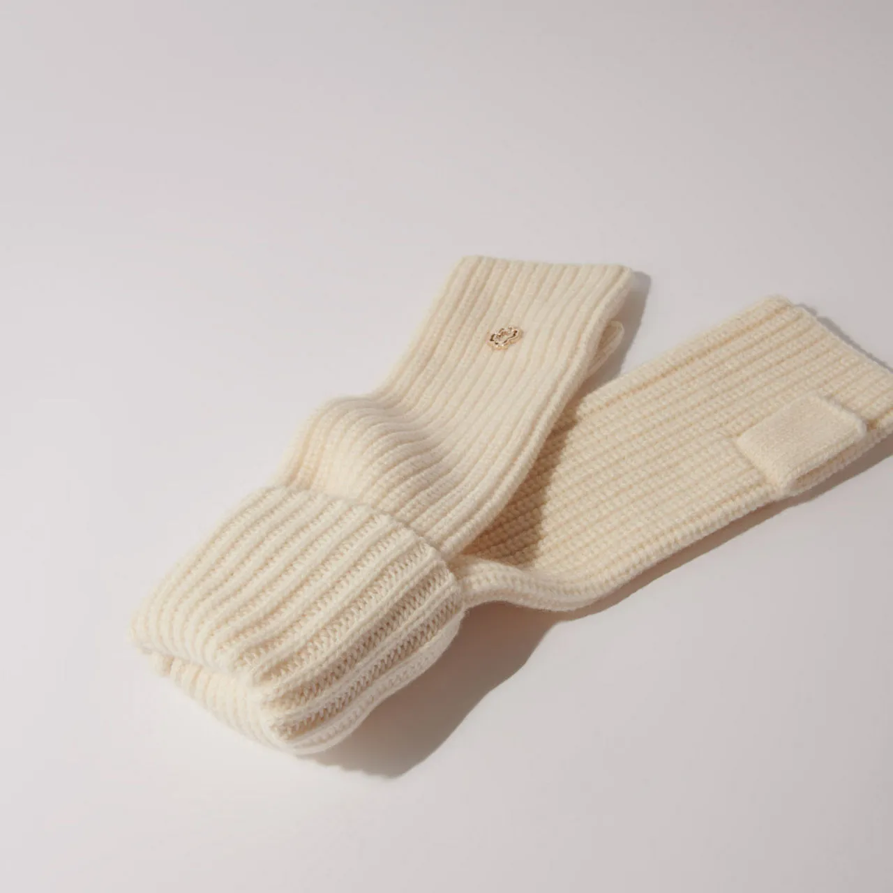 MAJE Long Wool Mittens - ECRU