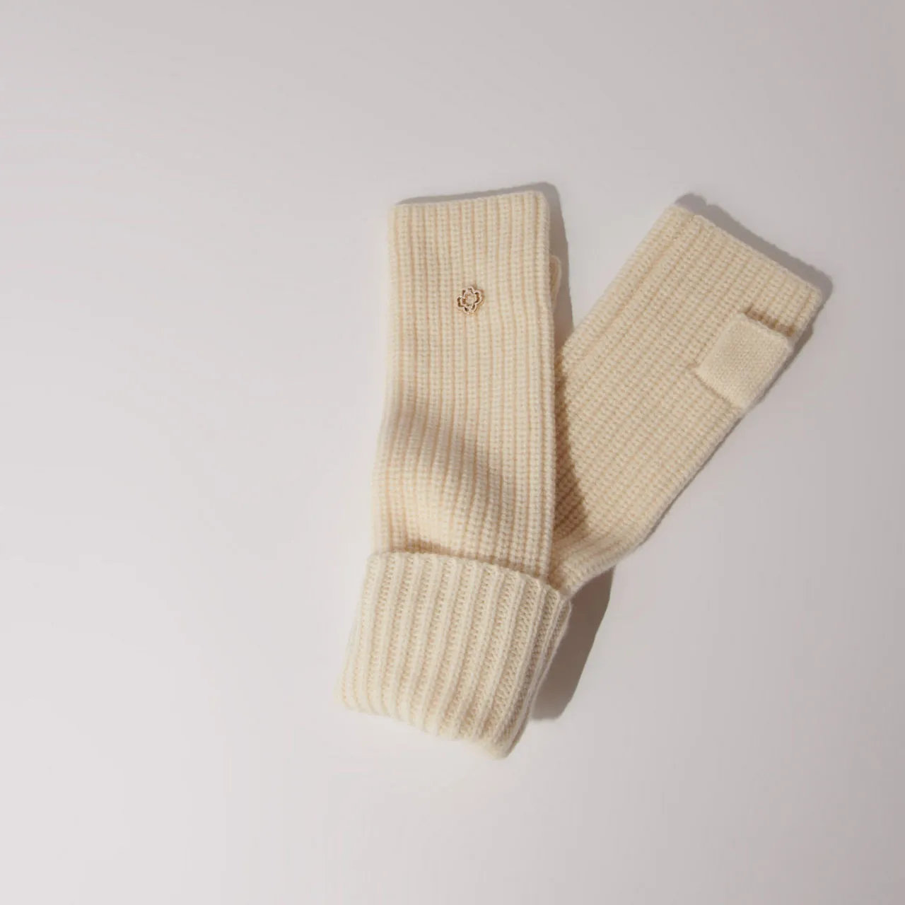 MAJE Long Wool Mittens - ECRU