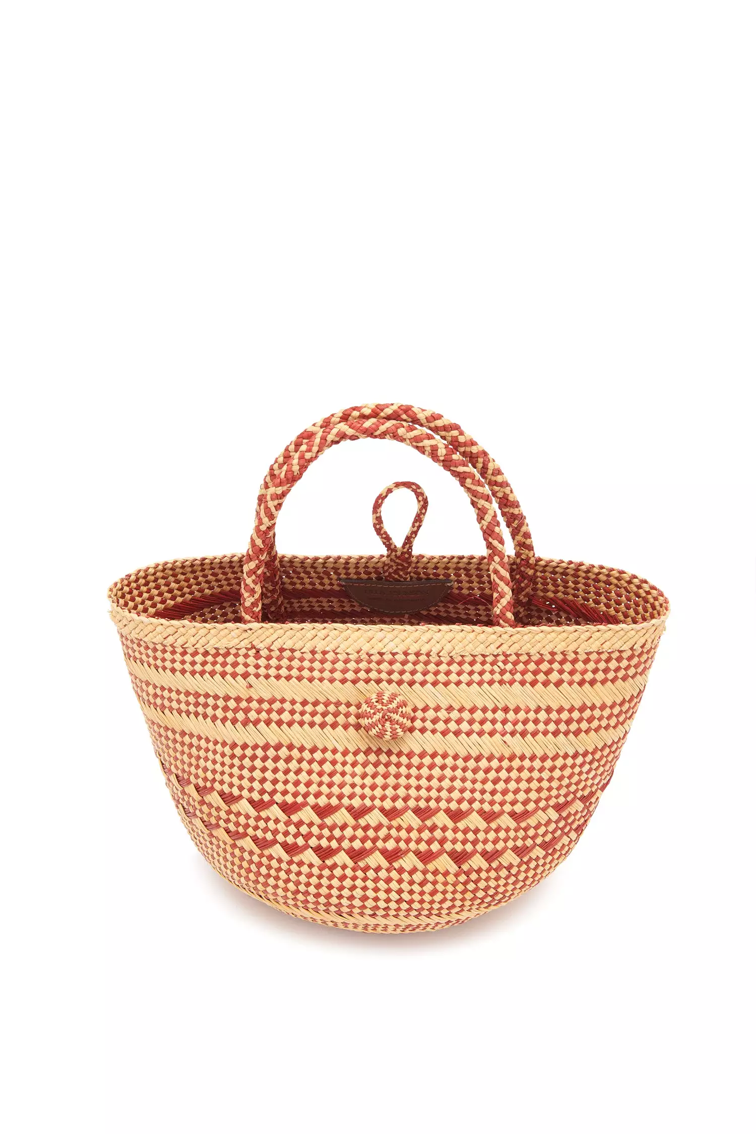 Marta Small Basket Tote - Crimson Stripe