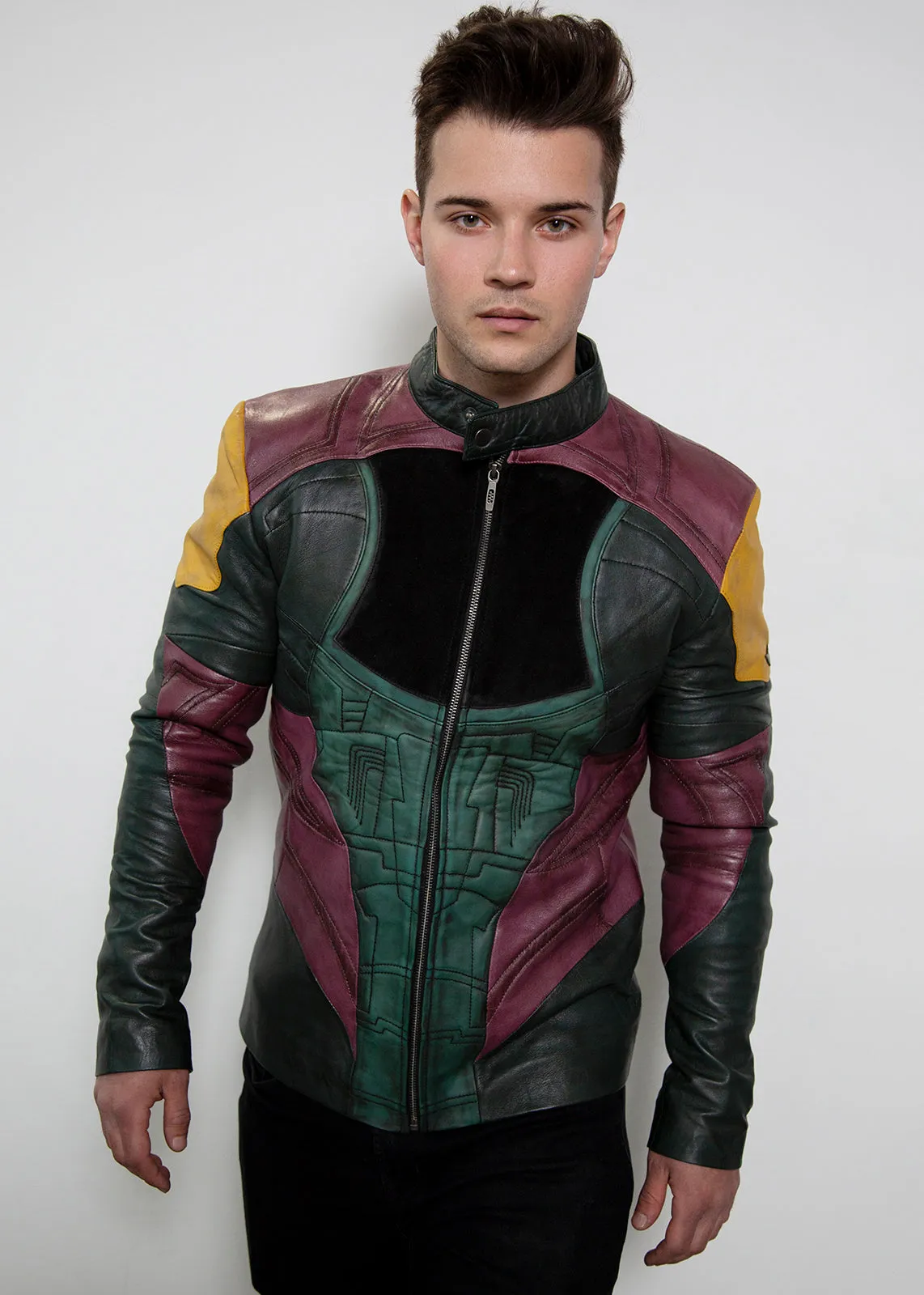 Mens Boba Fett Mandalorian Bounty Hunter Armor Leather Jacket