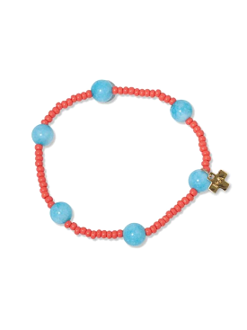 Mia Bracelet - Coral/Turquoise