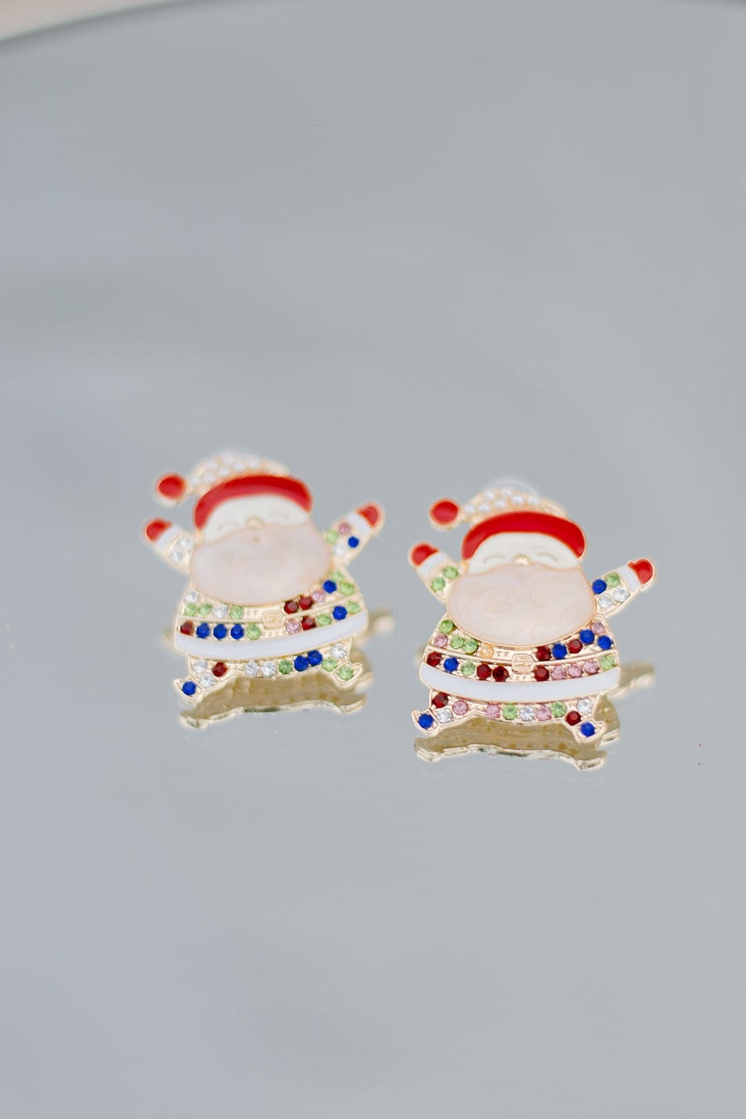 MultiColor Santa Glitz Earrings