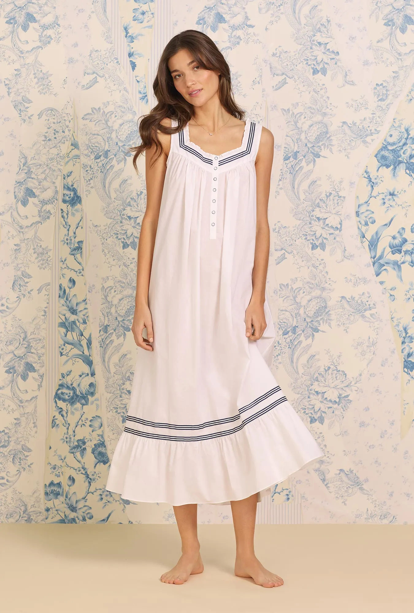 Nautical Ribbons Eileen Cotton Nightgown