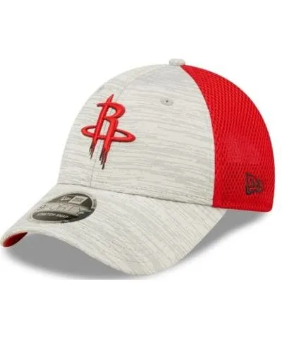 New Era Men's NBA Gray/Red Houston Rockets Active 9FORTY Snapback Hat