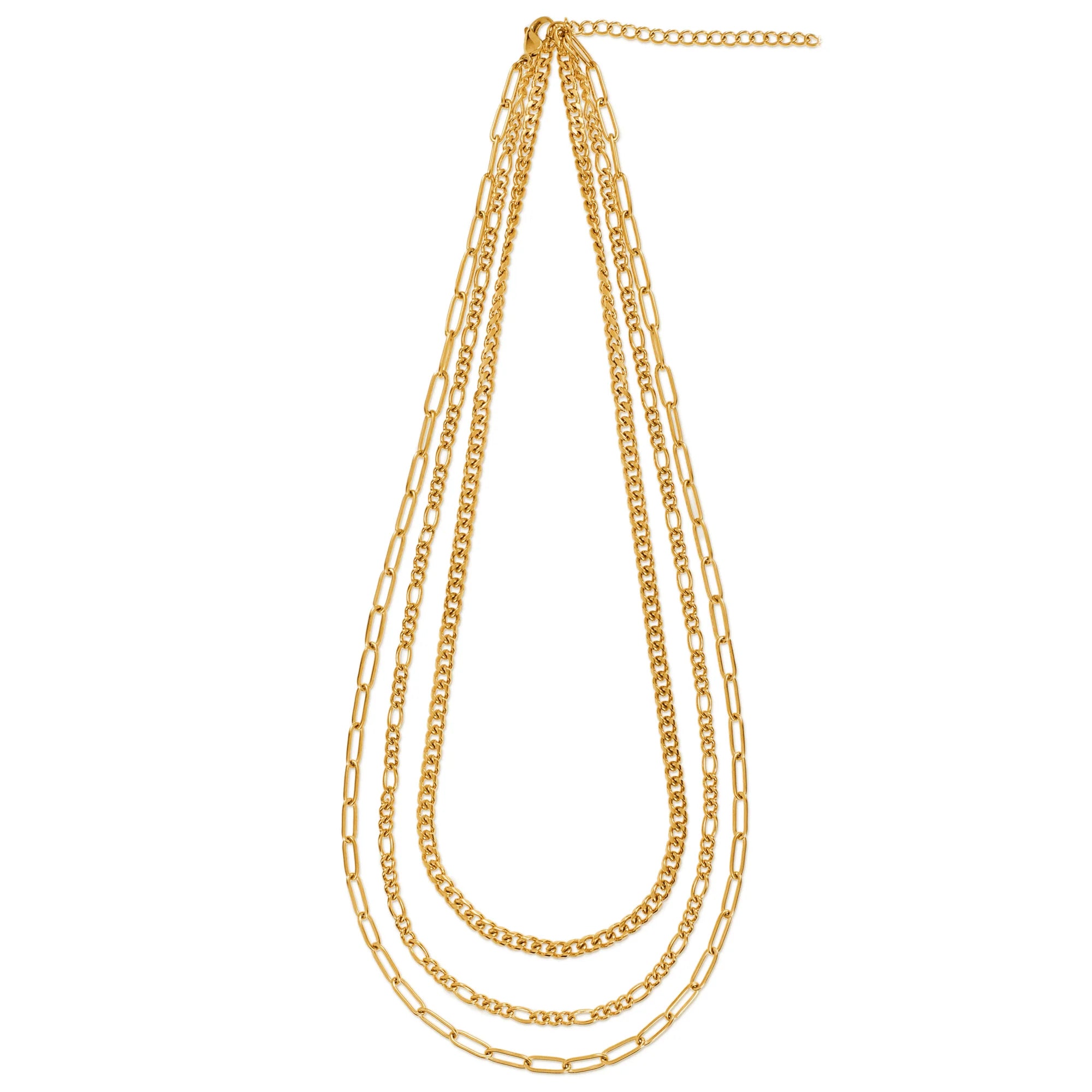 Nola Multi Chain Gold Necklace