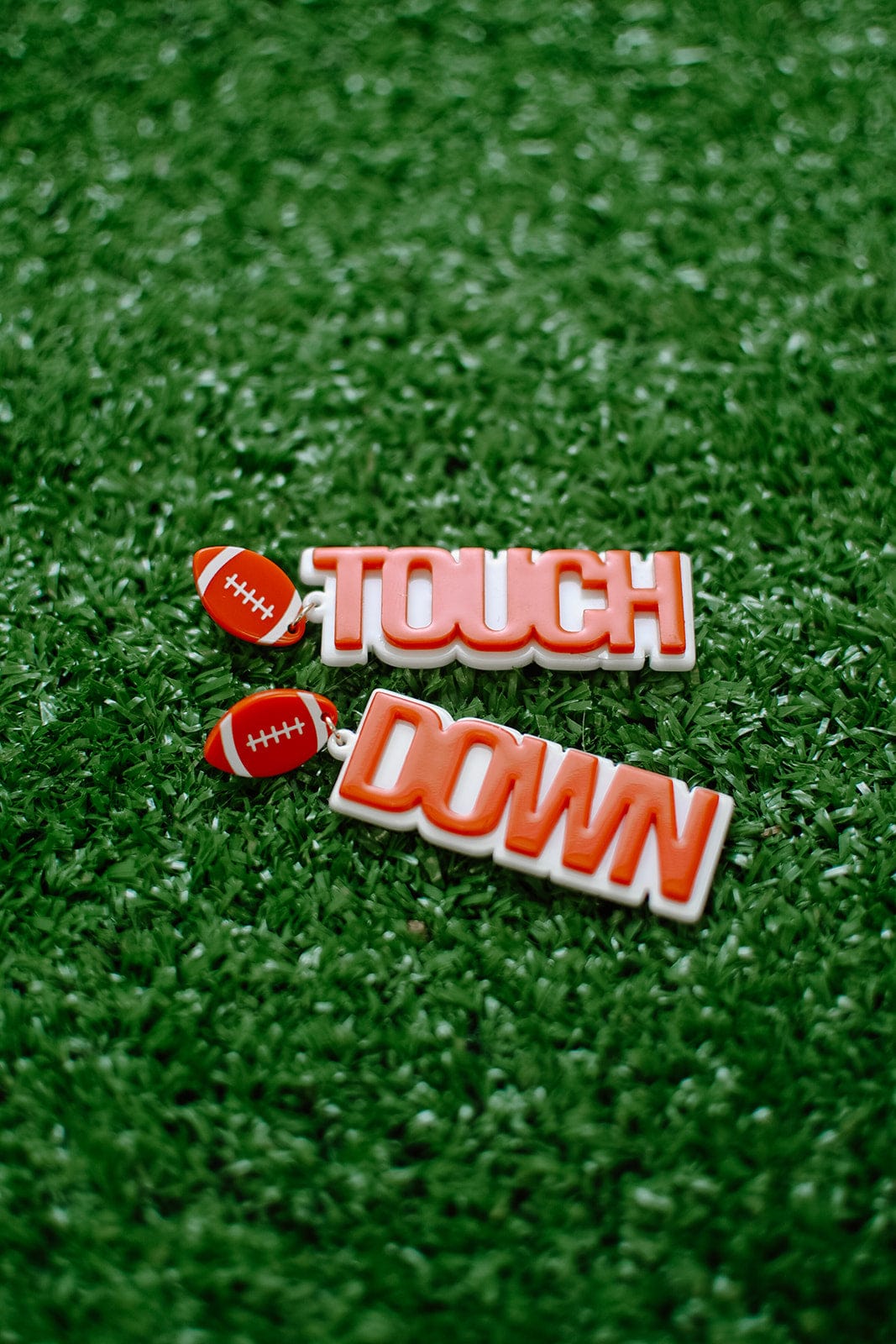 Orange Touchdown Drops Earrings