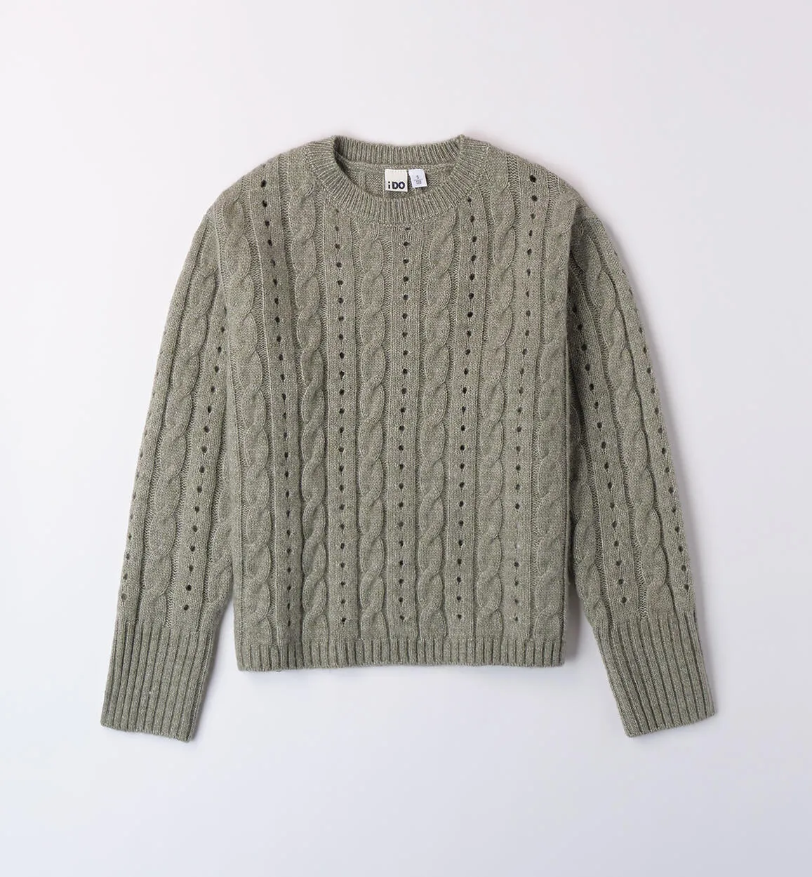 Perforated girl sweater