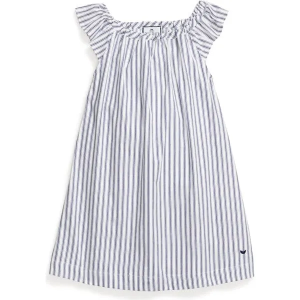 Petite Plume Isabelle Nightgown, Navy French Ticking