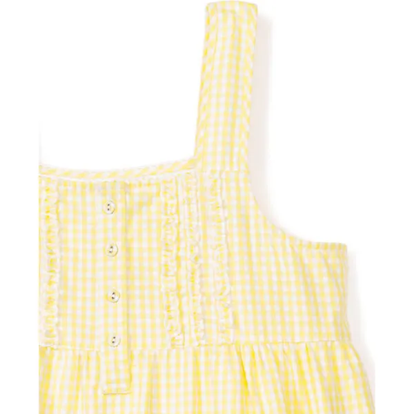 Petite Plume Women's Charlotte Nightgown, Yellow Gingham