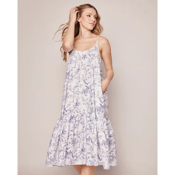 Petite Plume Women's Chloe Nightgown, Timeless Toile