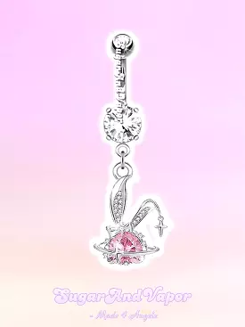 Pink Bunni Bling Gem Belly Ring