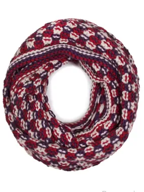 Plaid Multi Color Knit Winter Infinity Scarf