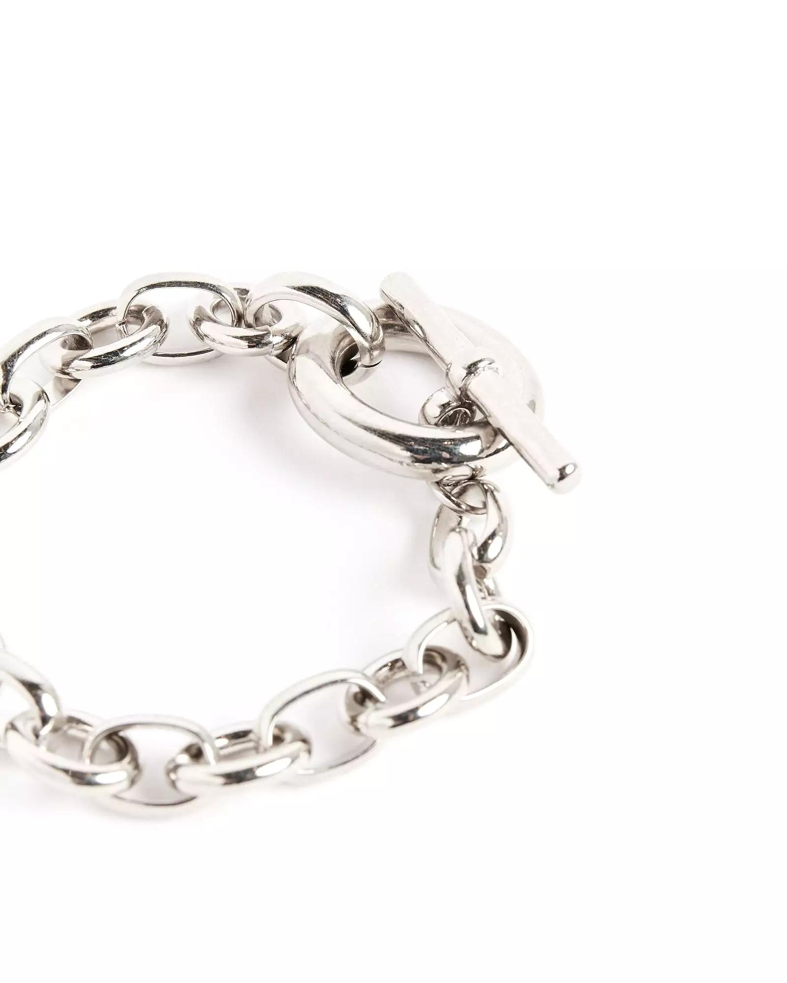 Portrait Bracelet in Platinum Plated Brass