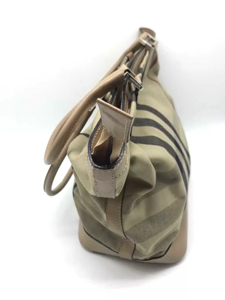 Pre-Owned Burberry Tan Nova Check  Hobo Bag Shoulder Bag