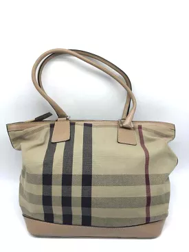 Pre-Owned Burberry Tan Nova Check  Hobo Bag Shoulder Bag