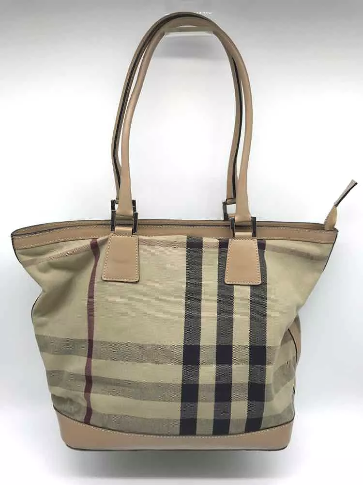 Pre-Owned Burberry Tan Nova Check  Hobo Bag Shoulder Bag