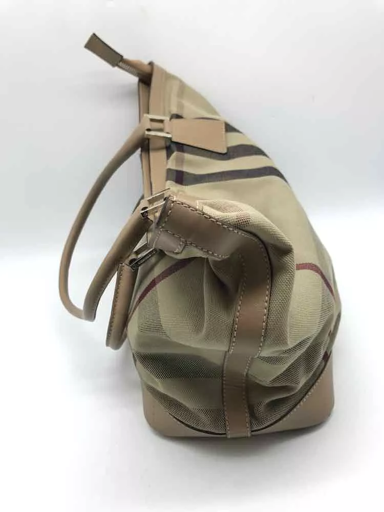 Pre-Owned Burberry Tan Nova Check  Hobo Bag Shoulder Bag