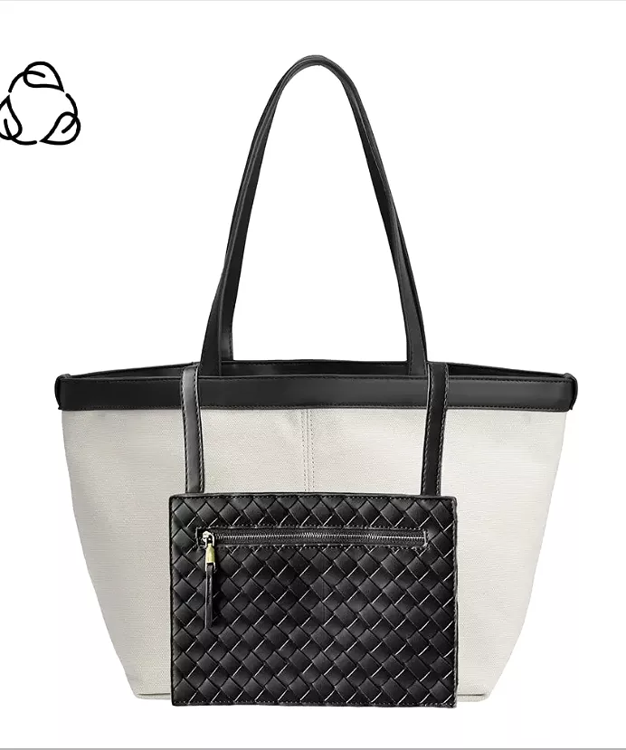 Priscilla Canvas Tote Bag - Black