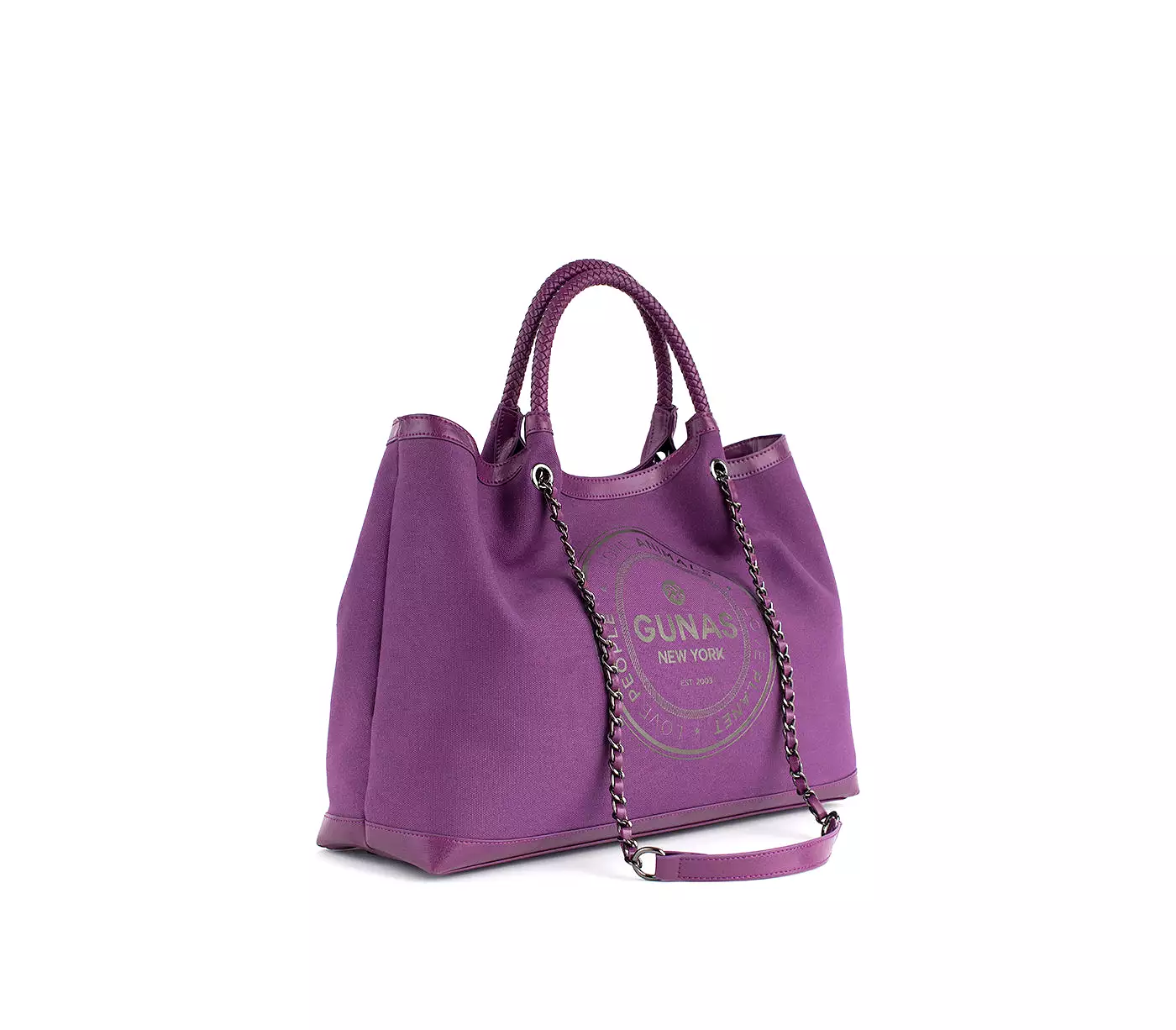 Purple Vegan Canvas Tote Ruth