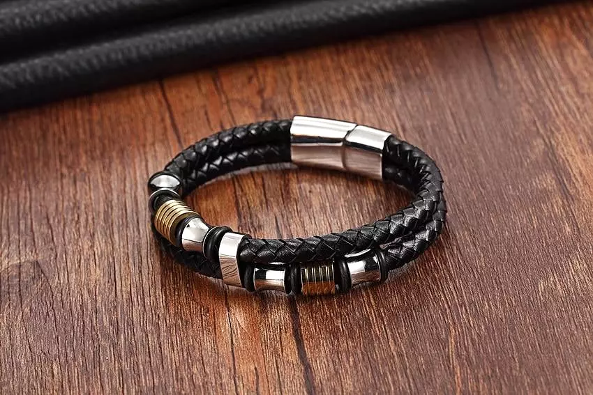 Ragnarok - Leather Stainless Steel Bracelets