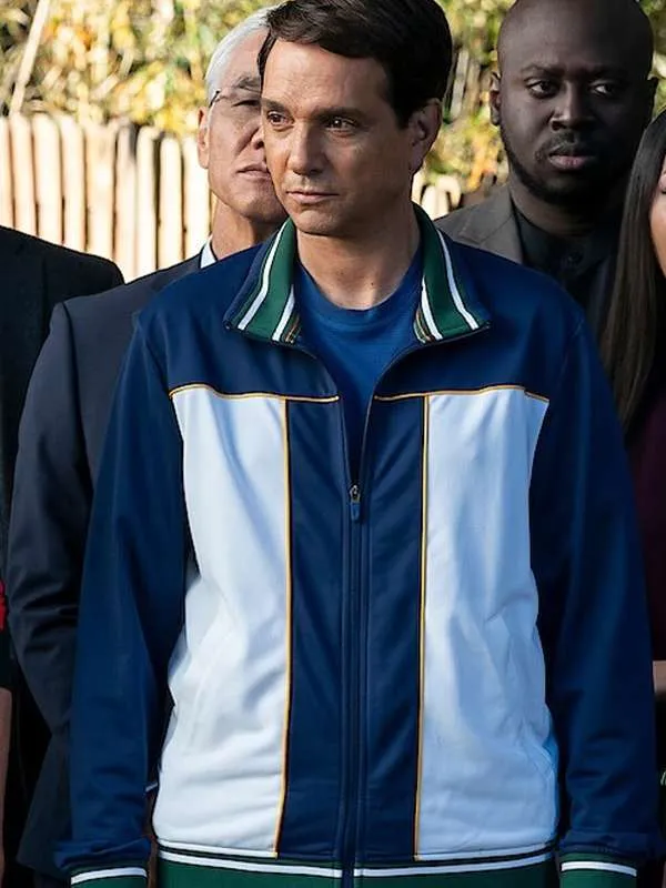 Ralph Macchio Cobra Kai S05 Blue Track Jacket