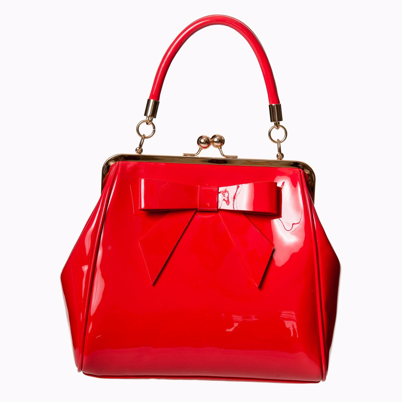 Red Retro Patent Handbag