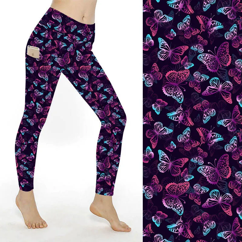 SCULPT Yoga Leggings- Magical Butterflies