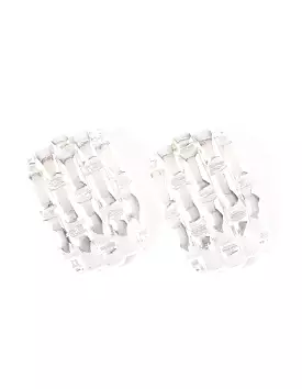 Silver Plated Statement Woven Stud Earrings