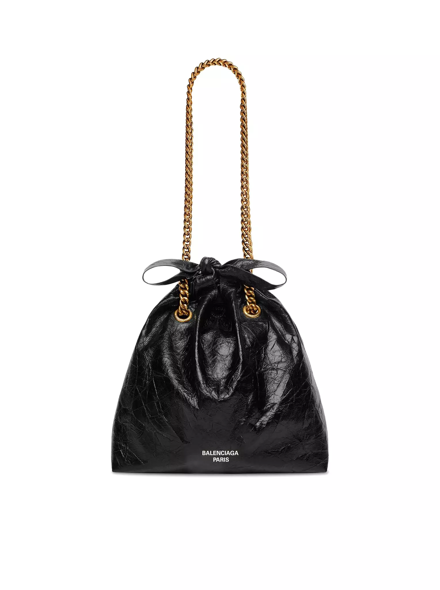 SMALL CRUSH TOTE BAG FOR WOMEN IN BLACK