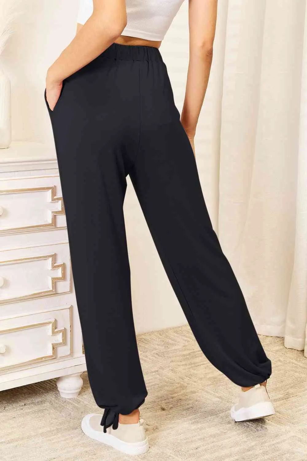 Soft Rayon Drawstring Waist Pants with Pockets (3 colors)