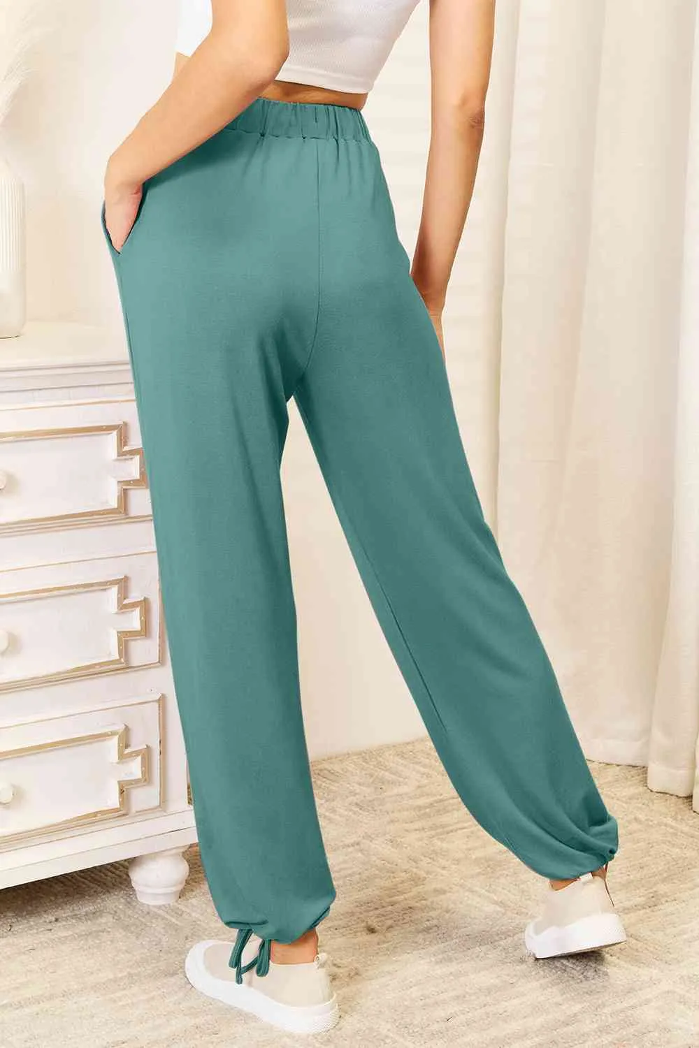 Soft Rayon Drawstring Waist Pants with Pockets (3 colors)