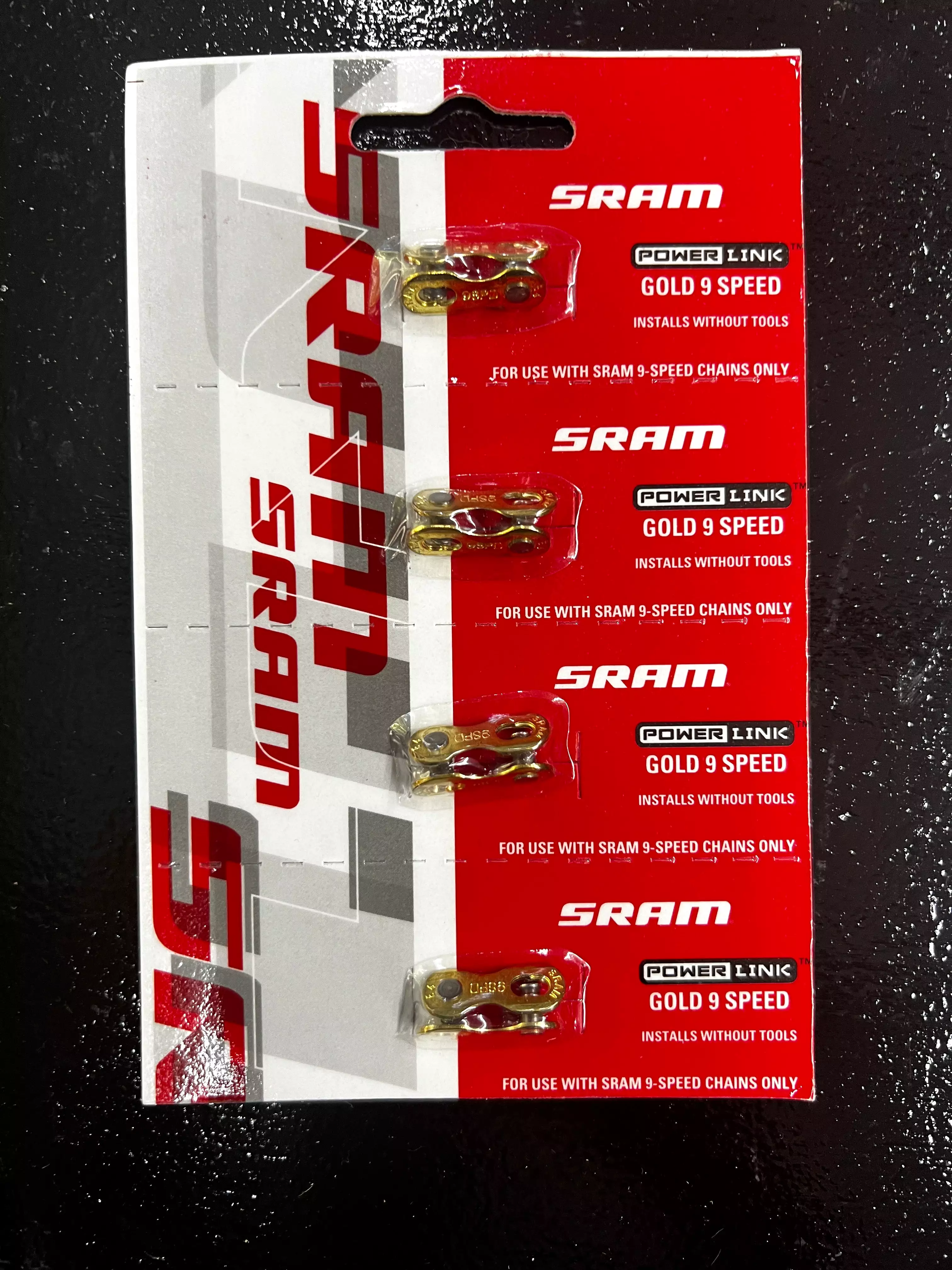 SRAM Powerlink Chain Connector for 9 Speed - Gold (4 Pack)