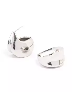 Stainless Steel Thick Scoop Earrings