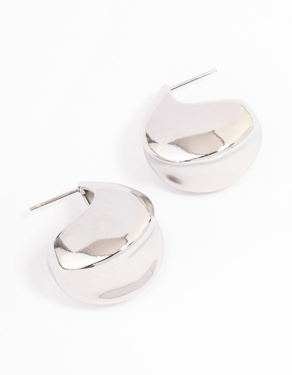 Stainless Steel Thick Scoop Earrings