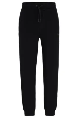 Stretch-cotton tracksuit bottoms with stacked logo