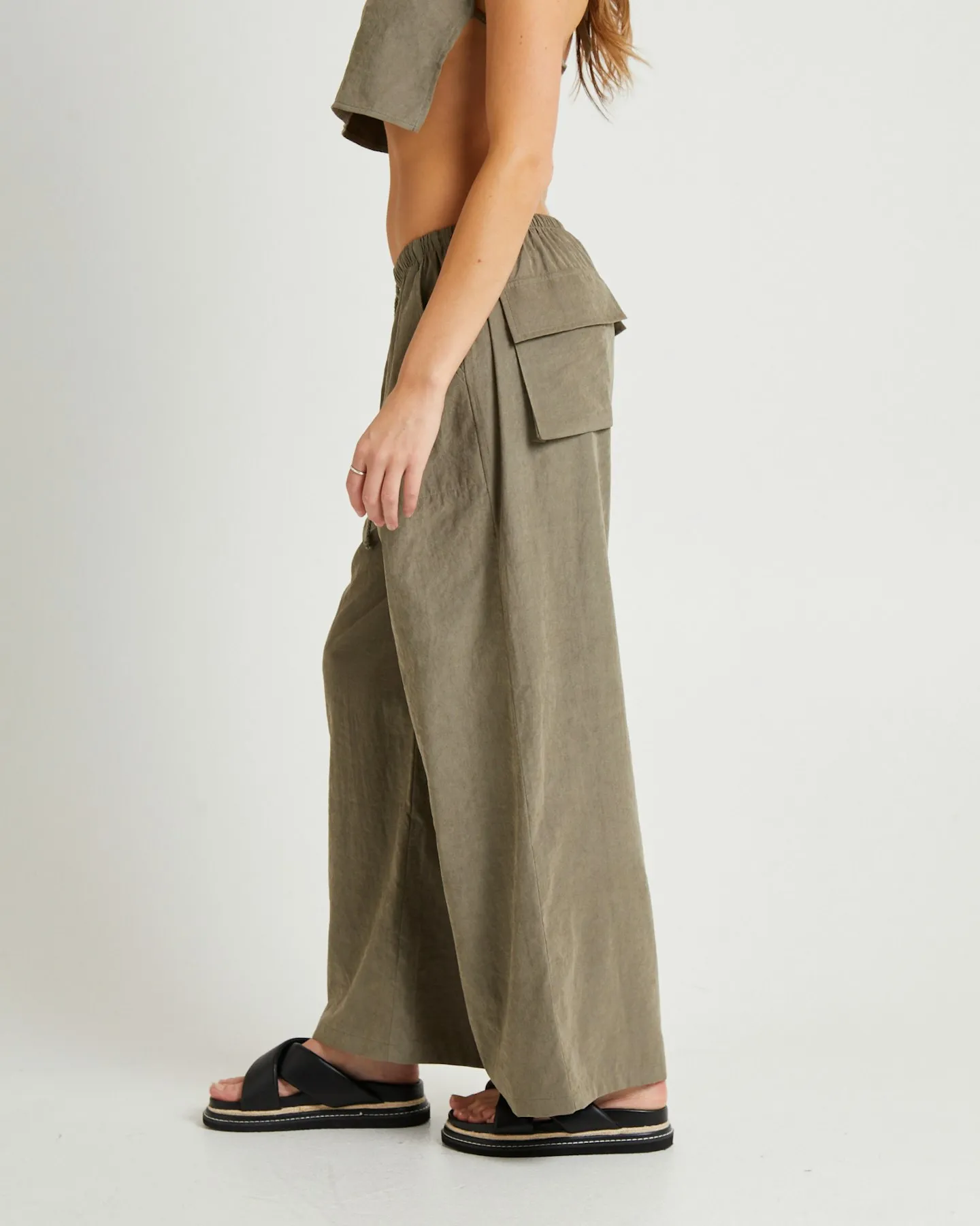 Subtitled Sahara Soft Drape Coastal Pants - Brown | SurfStitch