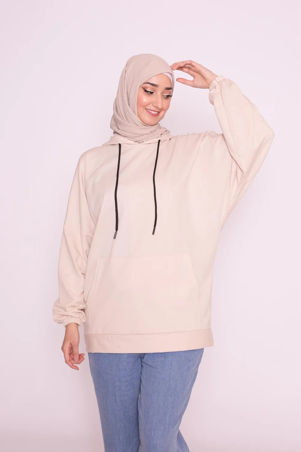 Sudadera beige claro