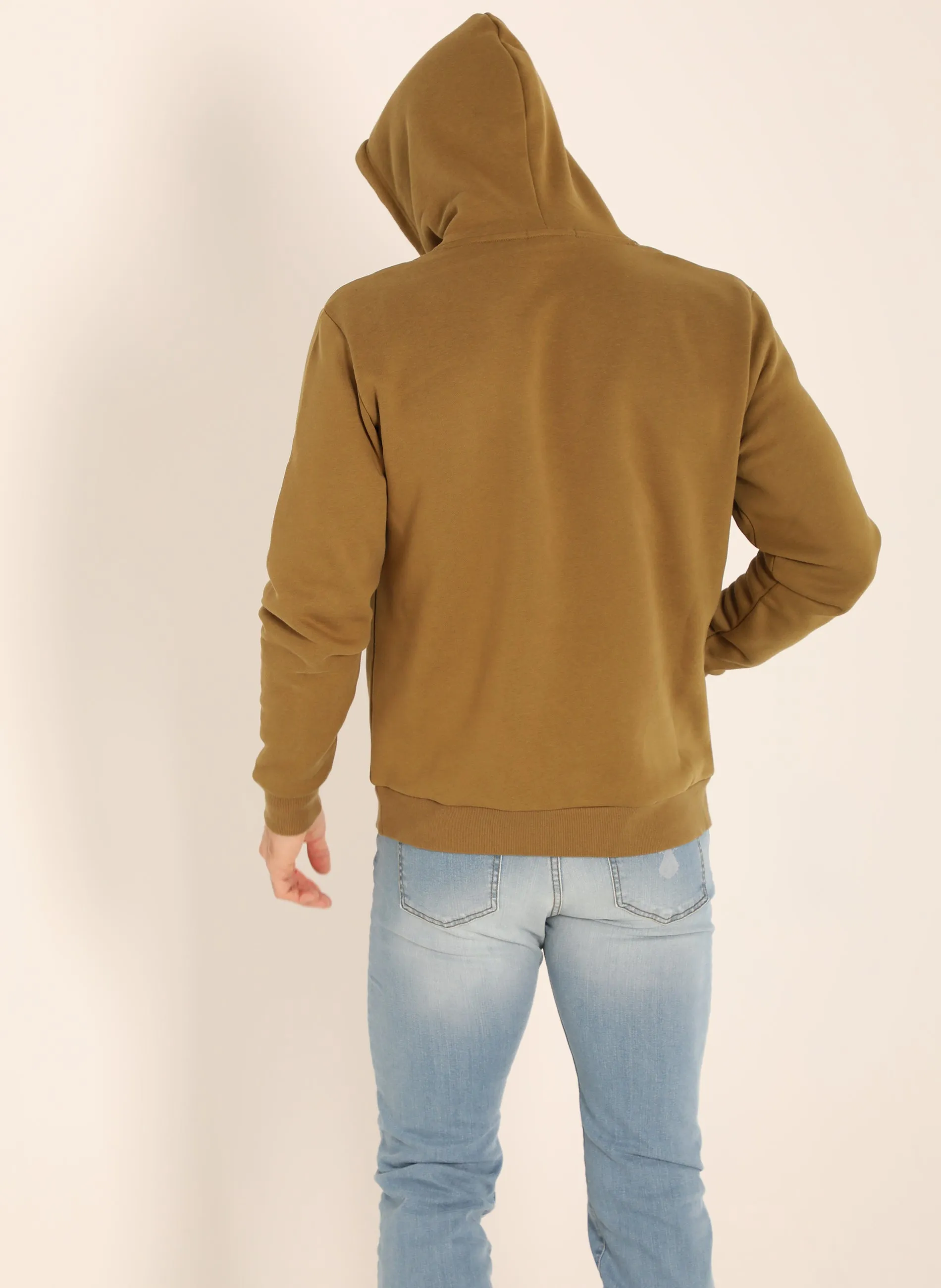 Sudadera Hombre Capucha kaki