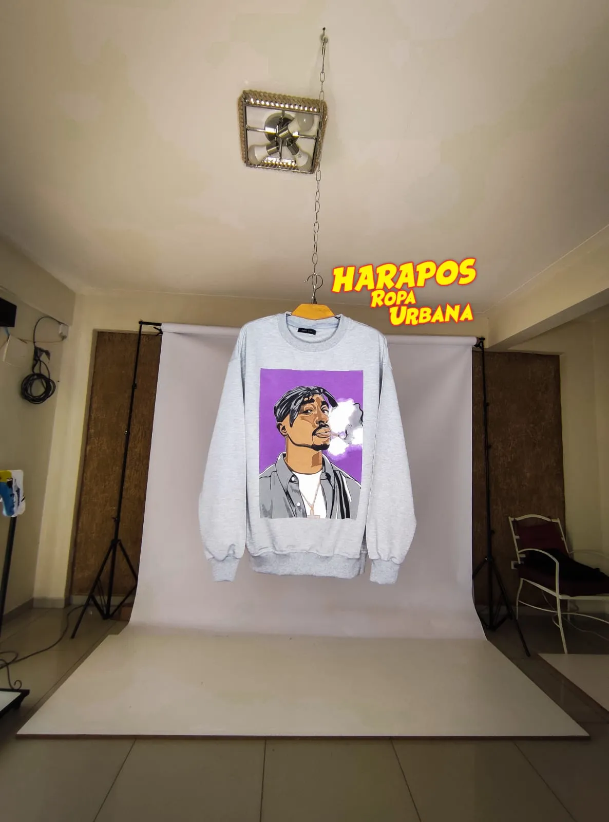 Sudadera Zara Tupac ploma