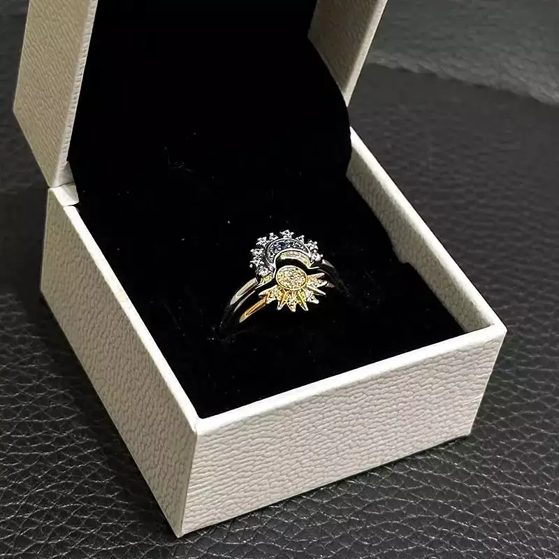 Sun and Moon Couple Ring