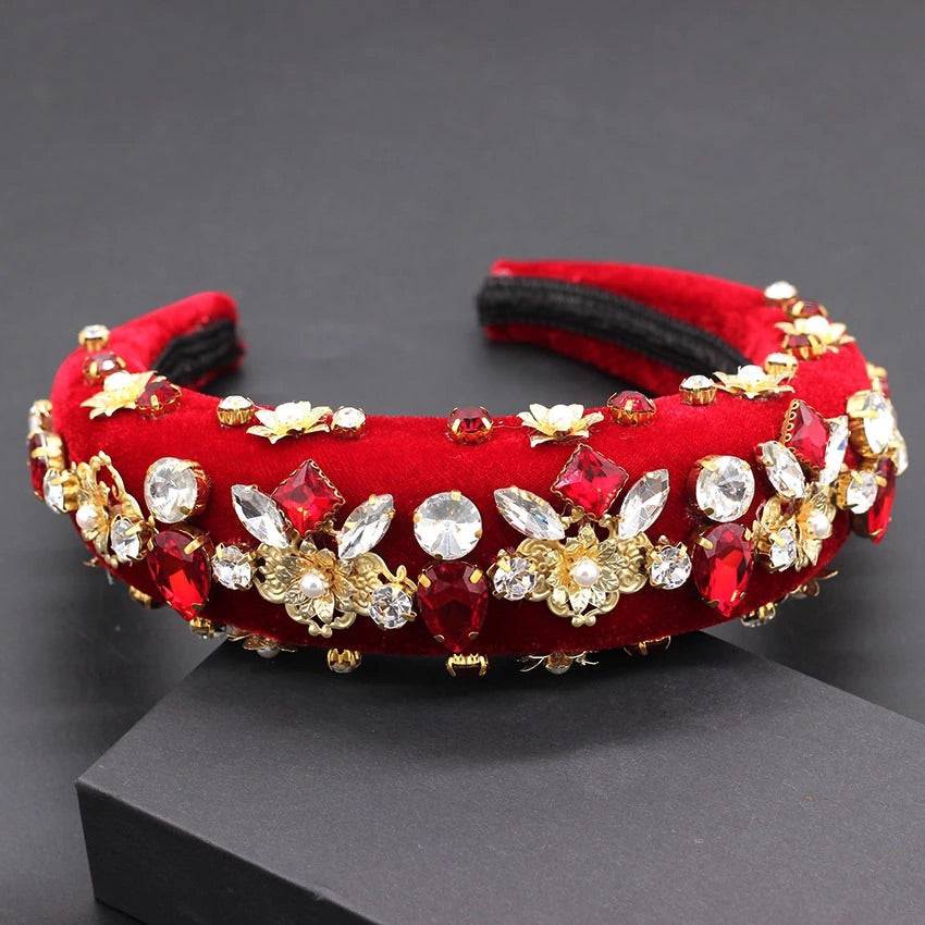 Super Lux Crystal Pearl And Bead Headbands