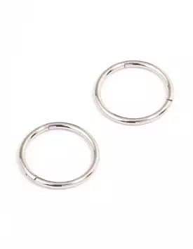 Surgical Steel Fine Sleeper Earrings 8mm